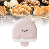 5 Compartment Candy Tray with Lid Cartoon Cute Snack Serving Tray Fruit Tray for Outdoor Picnic Pink Bear - 45-Degree Angle