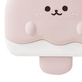 5 Compartment Candy Tray with Lid Cartoon Cute Snack Serving Tray Fruit Tray for Outdoor Picnic Pink Bear
