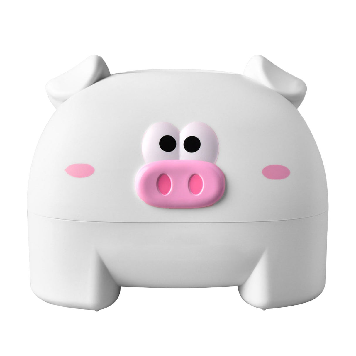 Cute Tissue Storage Box Pig Shaped Decorative Towel Napkin Container Case For Tabletop White