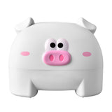 Cute Tissue Storage Box Pig Shaped Decorative Towel Napkin Container Case For Tabletop White - Front View