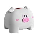 Cute Tissue Storage Box Pig Shaped Decorative Towel Napkin Container Case For Tabletop White - Side View