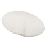 Round Plush Carpet Super Soft Fluffy Carpets Anti Skid Fuzzy Rug Modern Plush Area Rugs for Living Room Bedroom White - Side View