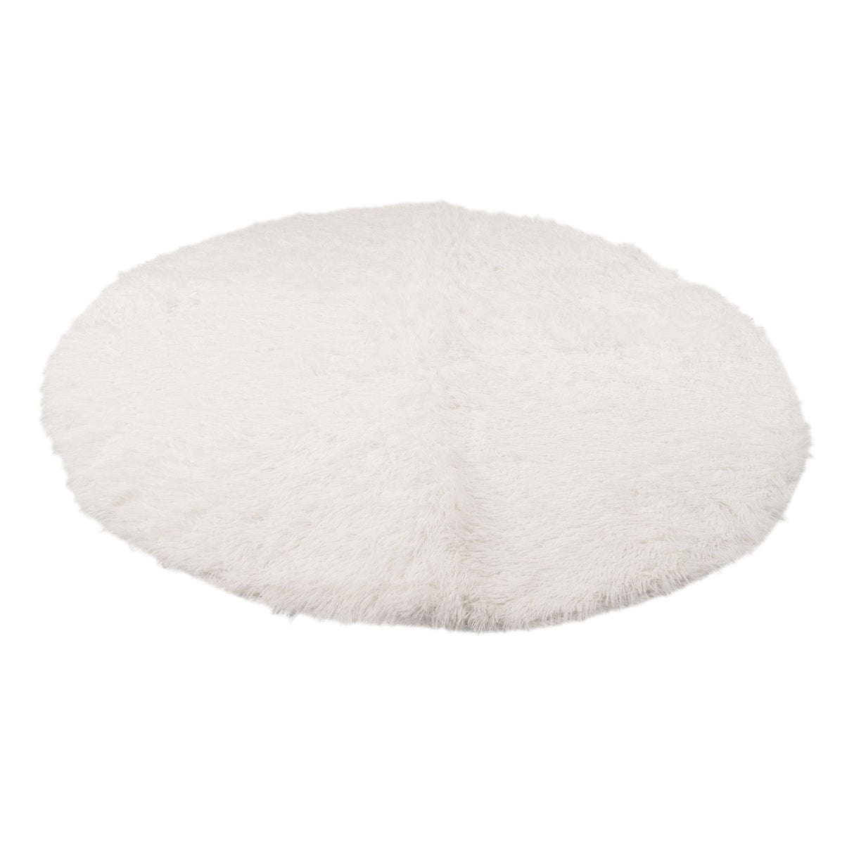 Round Plush Carpet Super Soft Fluffy Carpets Anti Skid Fuzzy Rug Modern Plush Area Rugs for Living Room Bedroom White