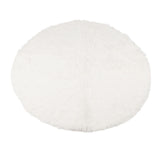 Round Plush Carpet Super Soft Fluffy Carpets Anti Skid Fuzzy Rug Modern Plush Area Rugs for Living Room Bedroom White