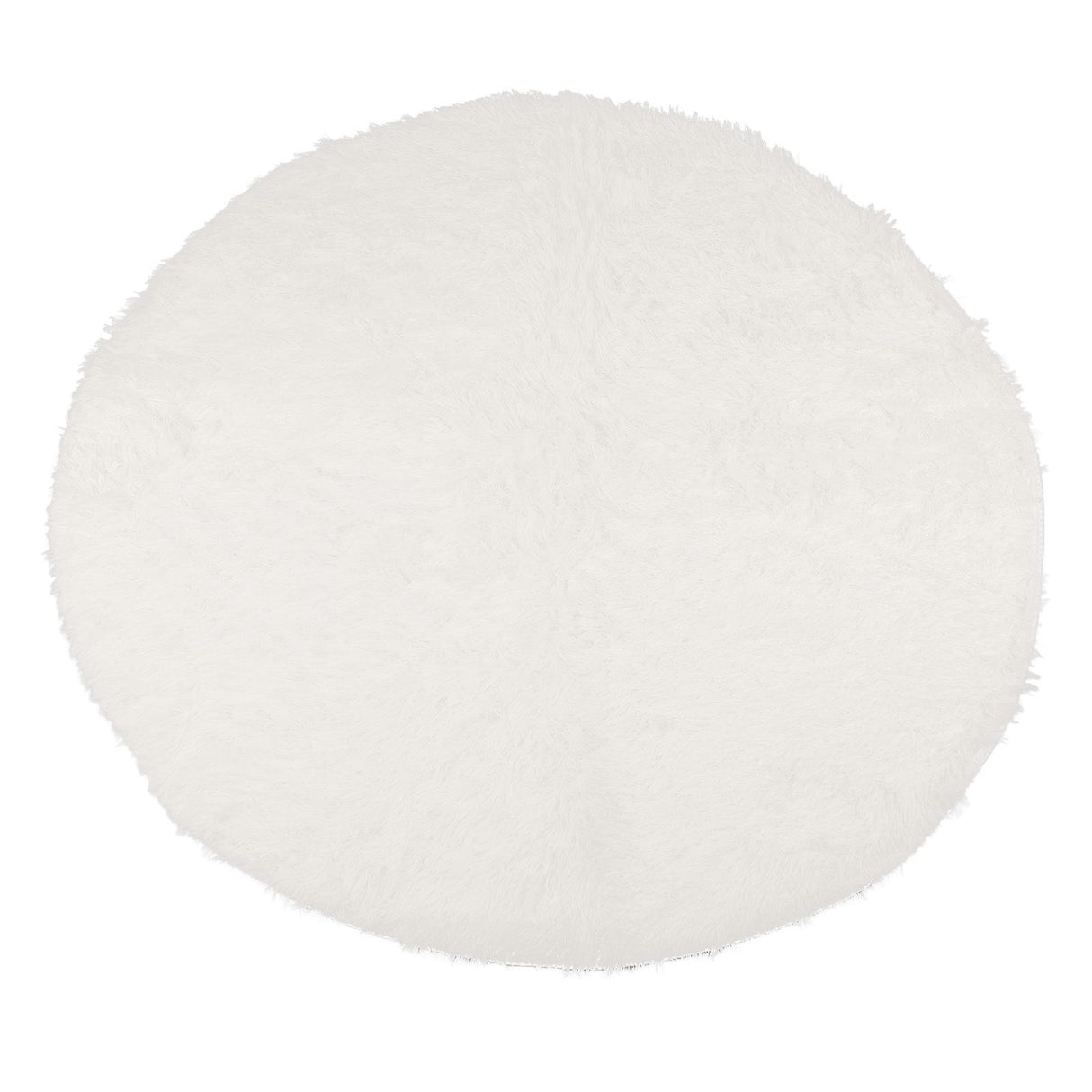 Round Plush Carpet Super Soft Fluffy Carpets Anti Skid Fuzzy Rug Modern Plush Area Rugs for Living Room Bedroom White
