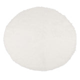 Round Plush Carpet Super Soft Fluffy Carpets Anti Skid Fuzzy Rug Modern Plush Area Rugs for Living Room Bedroom White