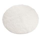 Round Plush Carpet Super Soft Fluffy Carpets Anti Skid Fuzzy Rug Modern Plush Area Rugs for Living Room Bedroom White - Extra Image
