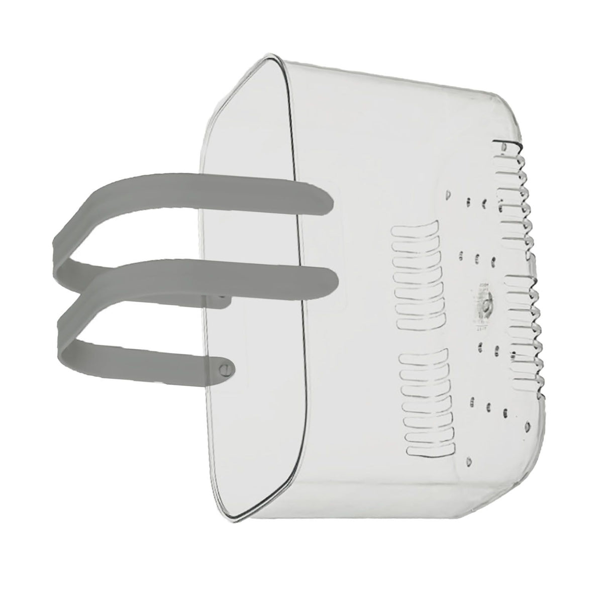 Clear Hand Basket Comfortable Handle Ventilation Holes Easy Access Versatile Fruit Storage Basket for Camping Grey