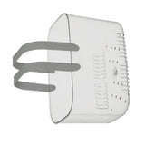Clear Hand Basket Comfortable Handle Ventilation Holes Easy Access Versatile Fruit Storage Basket for Camping Grey - Front View