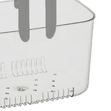 Clear Hand Basket Comfortable Handle Ventilation Holes Easy Access Versatile Fruit Storage Basket for Camping Grey - Extra Image
