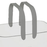 Clear Hand Basket Comfortable Handle Ventilation Holes Easy Access Versatile Fruit Storage Basket for Camping Grey