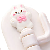 Self Adhesive Hanger Punch Free Rotating 3 Hooks Cute Animal Wall Door Holder for Keys Bowknot Rabbit