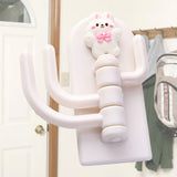 Self Adhesive Hanger Punch Free Rotating 3 Hooks Cute Animal Wall Door Holder for Keys Bowknot Rabbit - Extra Image