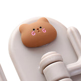 Self Adhesive Hanger Punch Free Rotating 3 Hooks Cute Animal Wall Door Holder for Keys Bear - Close-Up Angle