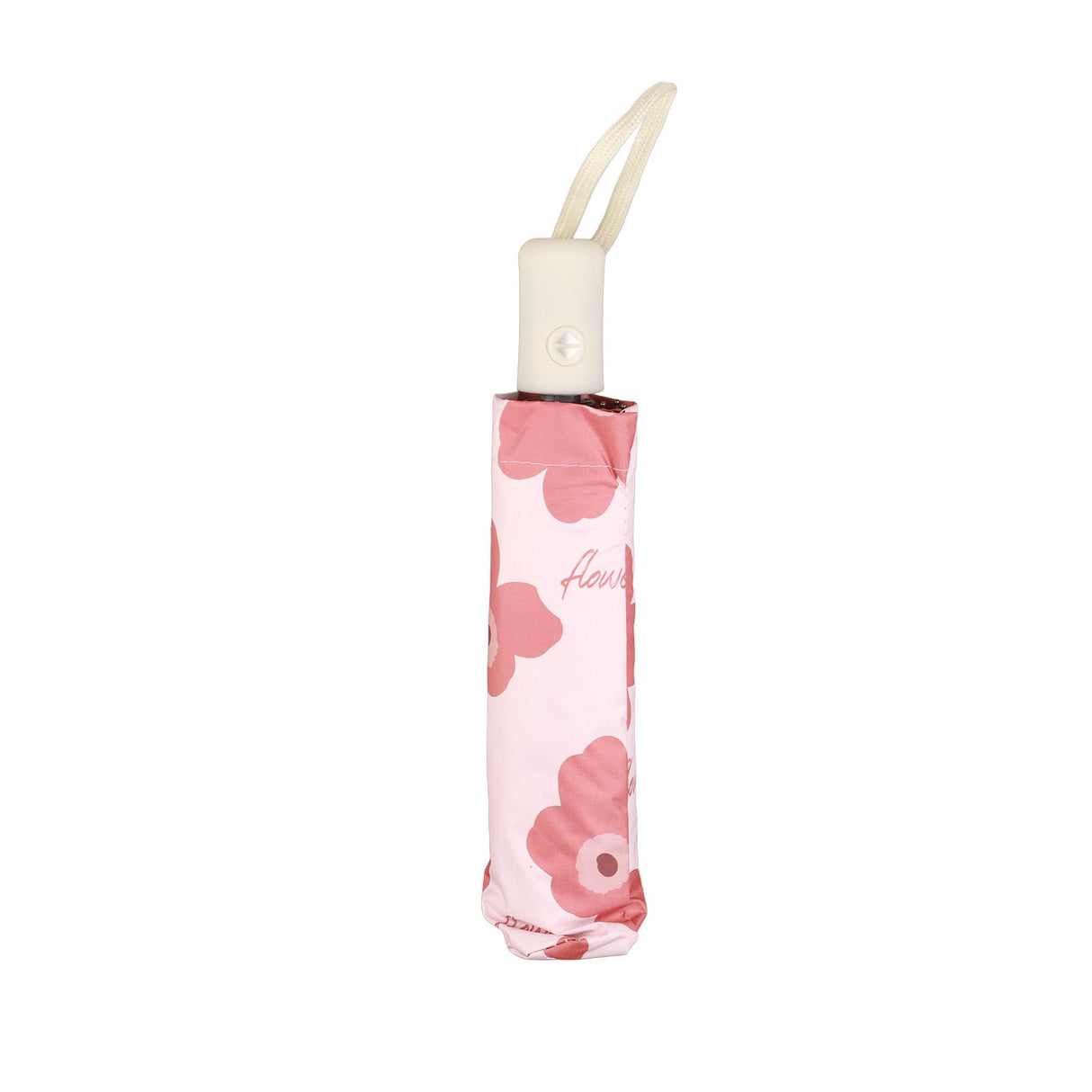 Flower Pattern Folding Umbrella UV Protection Foldable Rain Shine Dual Use Sun Umbrella for Travelling Red