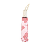 Flower Pattern Folding Umbrella UV Protection Foldable Rain Shine Dual Use Sun Umbrella for Travelling Red - Extra Image