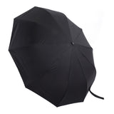 Automatic Umbrella 10 Ribs Windproof Sun Protection Dual Use Travel Umbrella with LED Torch for Outdoor Travel Business