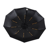 Automatic Umbrella 10 Ribs Windproof Sun Protection Dual Use Travel Umbrella with LED Torch for Outdoor Travel Business - 45-Degree Angle