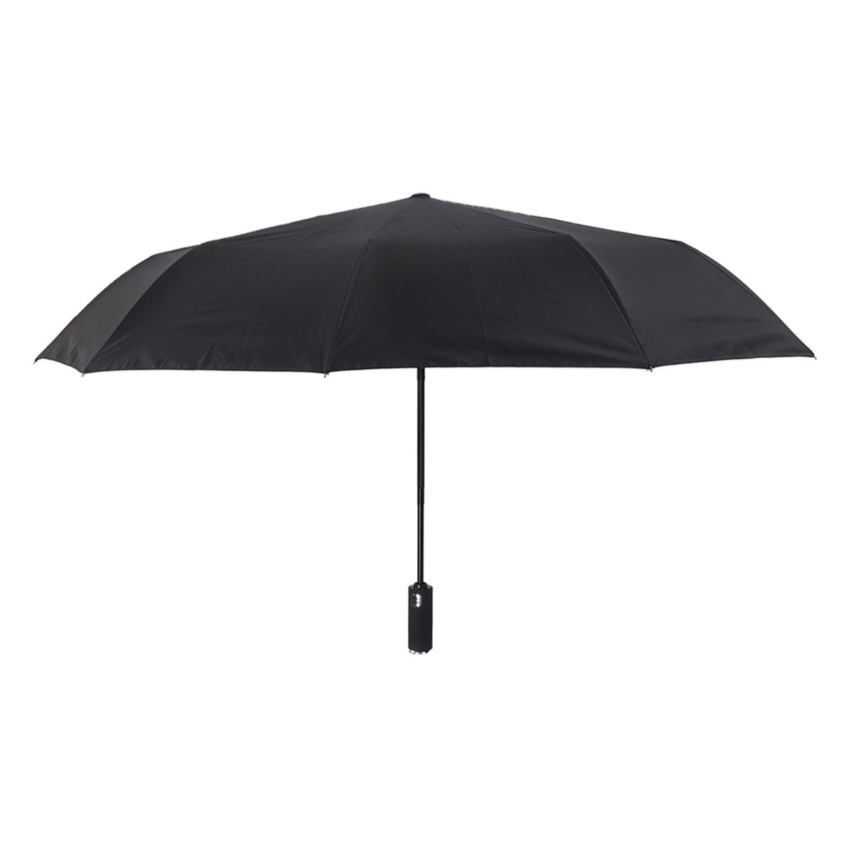 Automatic Umbrella 10 Ribs Windproof Sun Protection Dual Use Travel Umbrella with LED Torch for Outdoor Travel Business