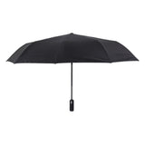 Automatic Umbrella 10 Ribs Windproof Sun Protection Dual Use Travel Umbrella with LED Torch for Outdoor Travel Business