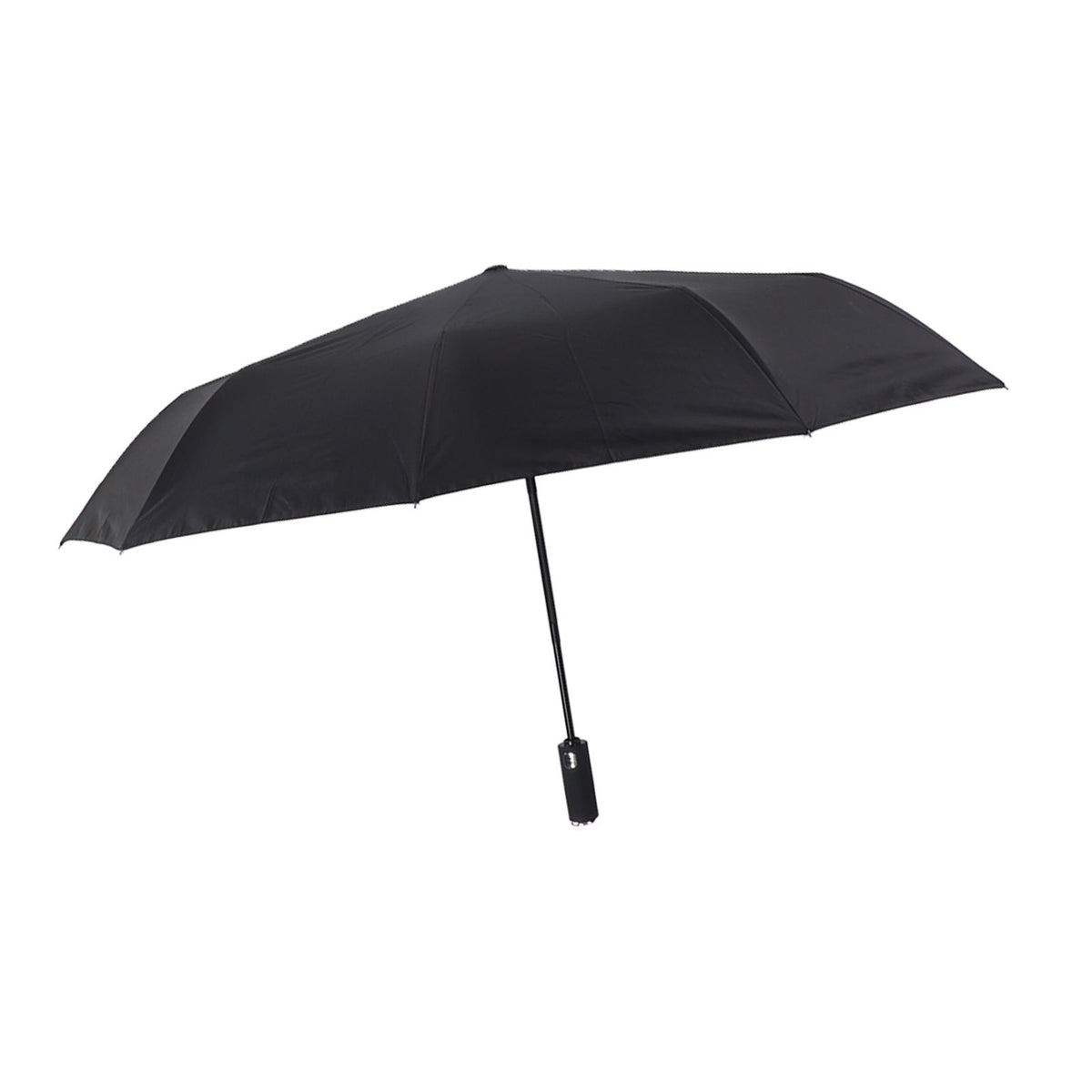 Automatic Umbrella 10 Ribs Windproof Sun Protection Dual Use Travel Umbrella with LED Torch for Outdoor Travel Business