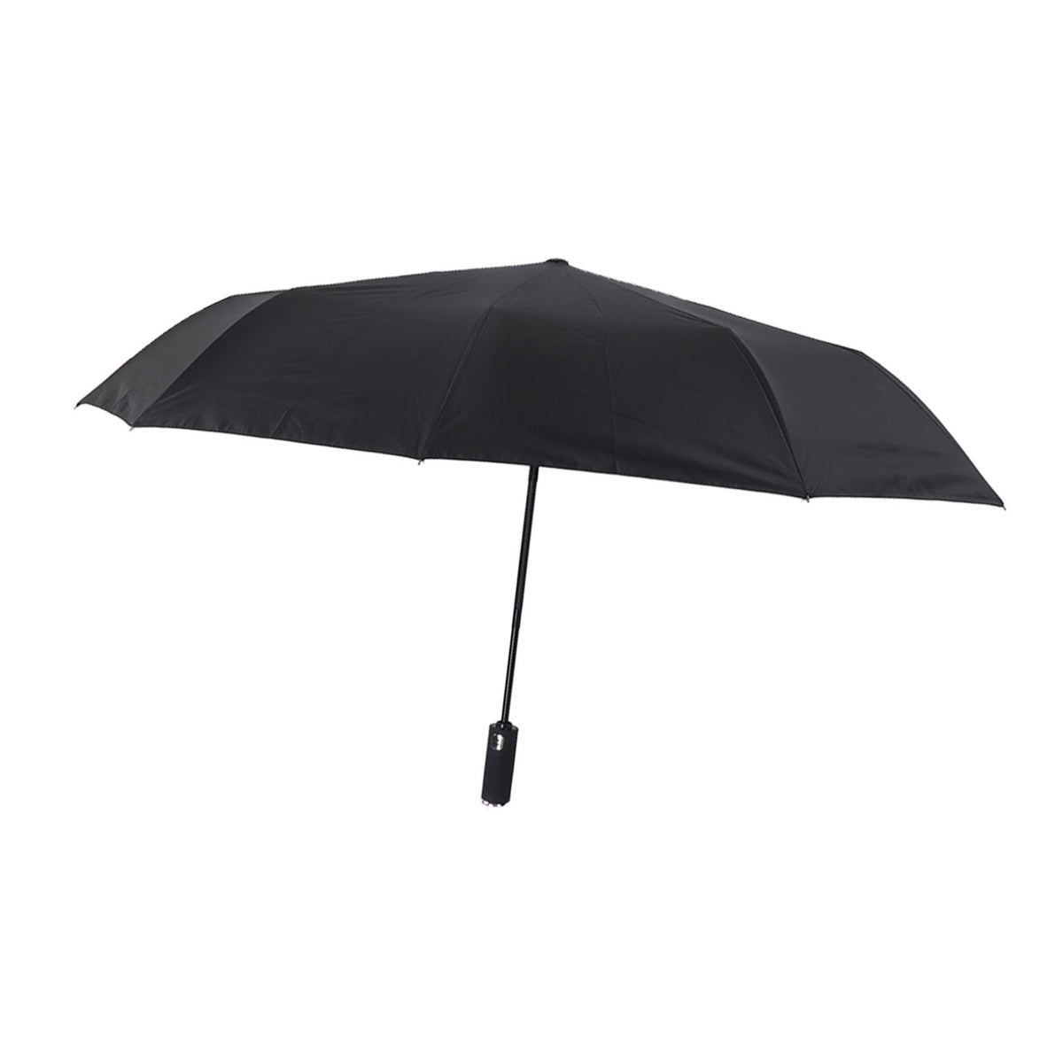 Automatic Umbrella 10 Ribs Windproof Sun Protection Dual Use Travel Umbrella with LED Torch for Outdoor Travel Business