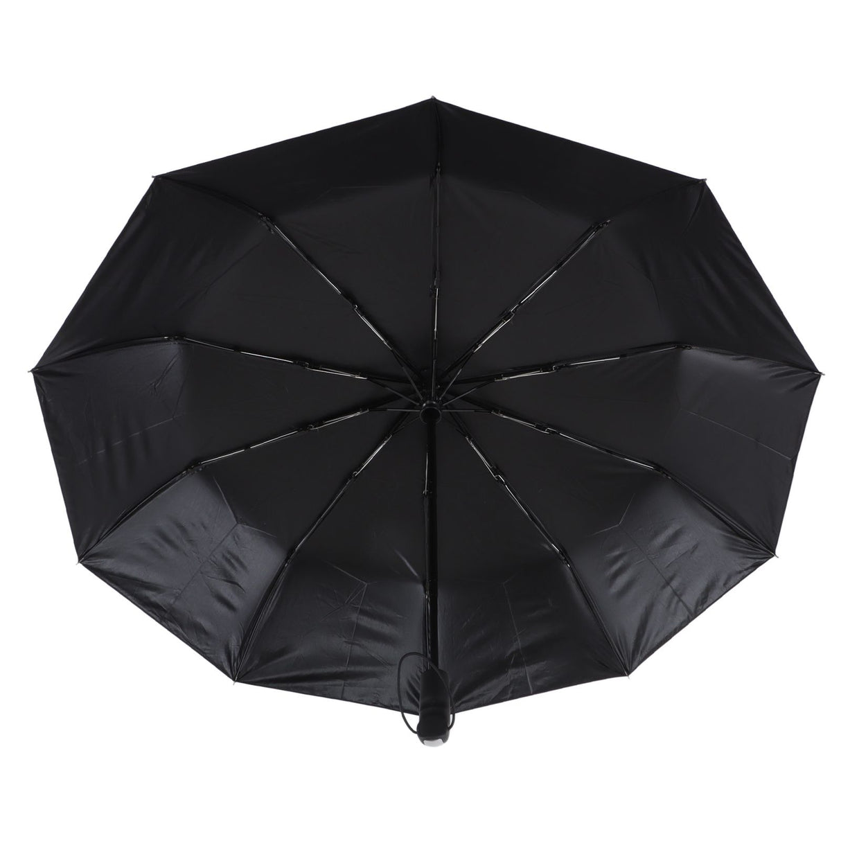Automatic Umbrella Windproof Comfortable Grip Portable Folding Umbrella for Rain and Sun Black