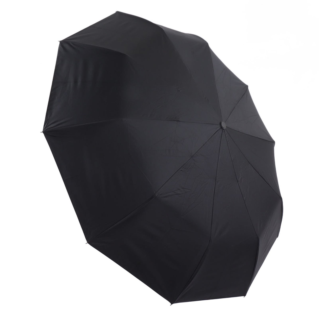 Automatic Umbrella Windproof Comfortable Grip Portable Folding Umbrella for Rain and Sun Black
