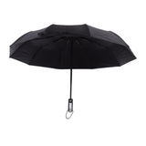 Automatic Umbrella Windproof Comfortable Grip Portable Folding Umbrella for Rain and Sun Black