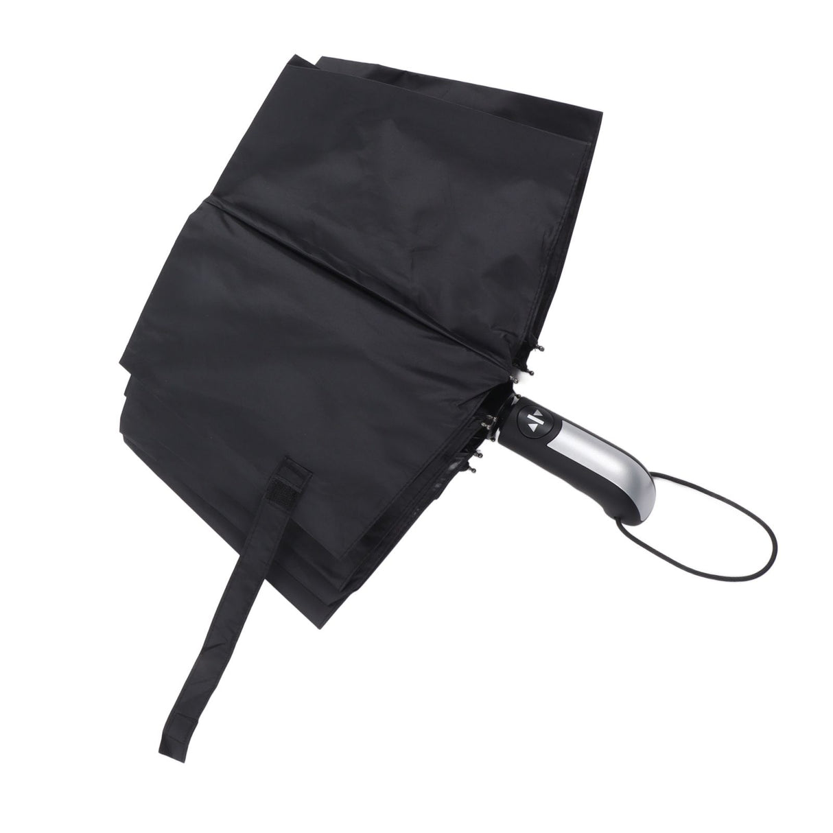 Automatic Umbrella Windproof Comfortable Grip Portable Folding Umbrella for Rain and Sun Black