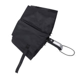 Automatic Umbrella Windproof Comfortable Grip Portable Folding Umbrella for Rain and Sun Black