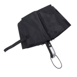 Automatic Umbrella Windproof Comfortable Grip Portable Folding Umbrella for Rain and Sun Black