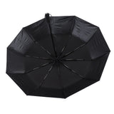Automatic Umbrella Windproof Comfortable Grip Portable Folding Umbrella for Rain and Sun Black - Extra Image