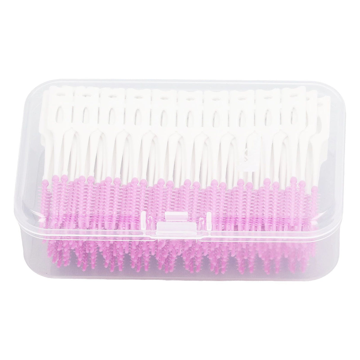 200Pcs Interdental Brush Disposable Soft Silicone Dental Cleaning Floss Toothpicks for Oral Care Purple
