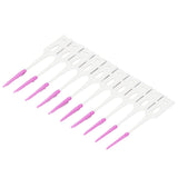 200Pcs Interdental Brush Disposable Soft Silicone Dental Cleaning Floss Toothpicks for Oral Care Purple