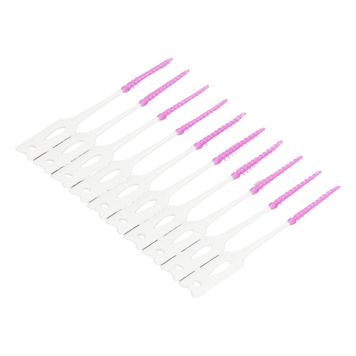 200Pcs Interdental Brush Disposable Soft Silicone Dental Cleaning Floss Toothpicks for Oral Care Purple