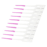 200Pcs Interdental Brush Disposable Soft Silicone Dental Cleaning Floss Toothpicks for Oral Care Purple