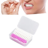 200Pcs Interdental Brush Disposable Soft Silicone Dental Cleaning Floss Toothpicks for Oral Care Purple - Extra Image