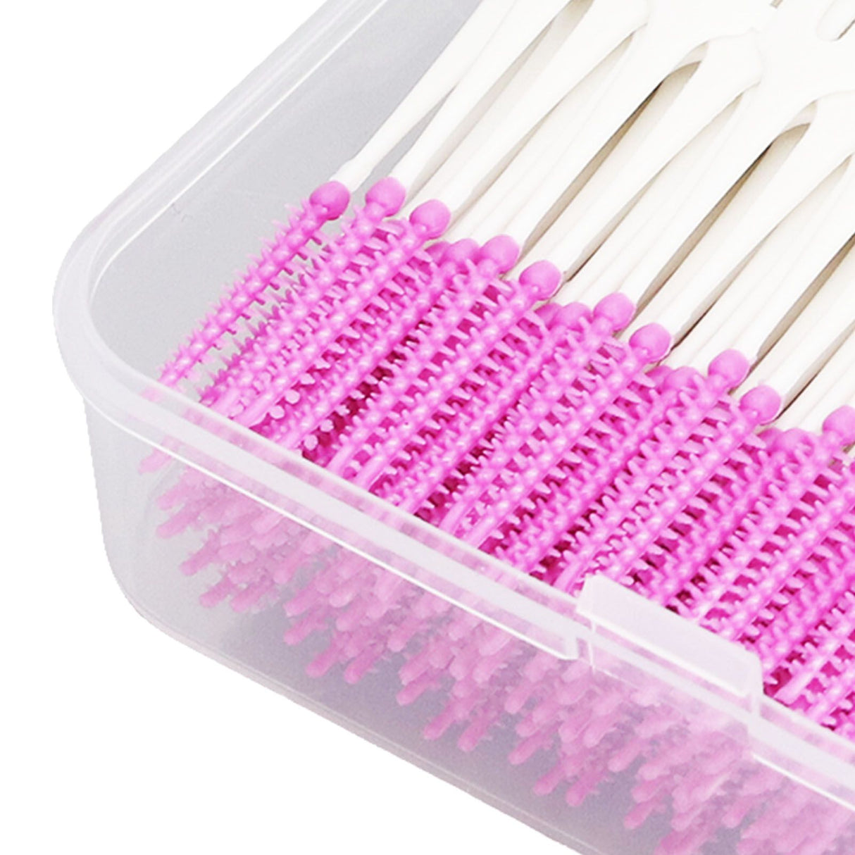 200Pcs Interdental Brush Disposable Soft Silicone Dental Cleaning Floss Toothpicks for Oral Care Purple