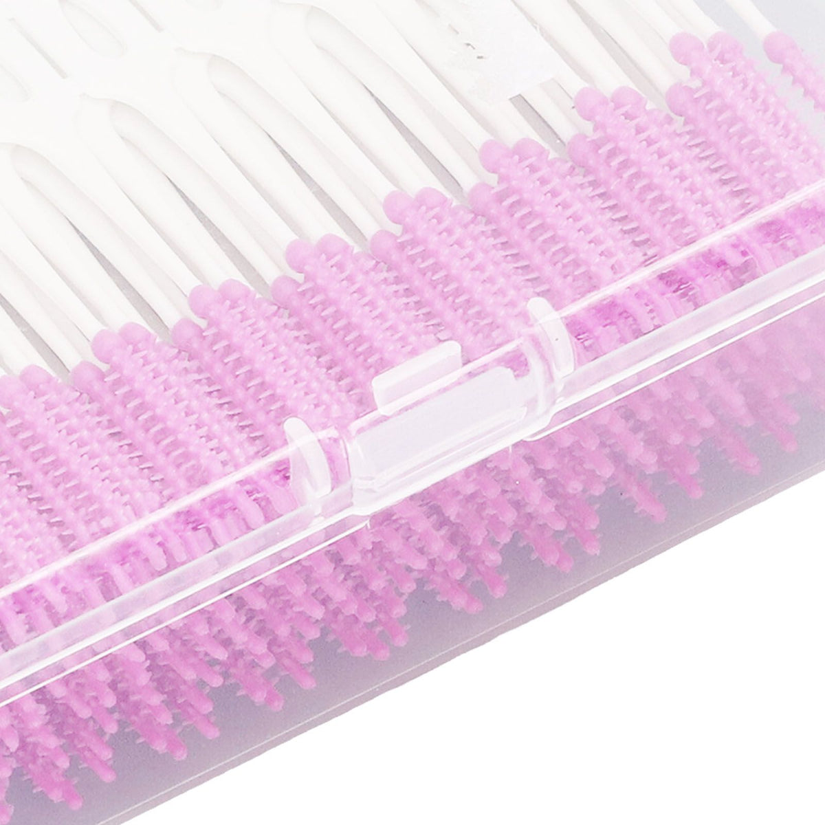 200Pcs Interdental Brush Disposable Soft Silicone Dental Cleaning Floss Toothpicks for Oral Care Purple
