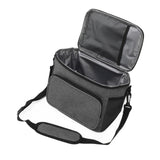 Lunch Bag 10L Collapsible Adjustable Strap Leakproof Portable Handle Insulated Lunch Bag for Camping Travel Beach Grey