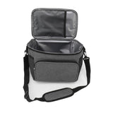 Lunch Bag 10L Collapsible Adjustable Strap Leakproof Portable Handle Insulated Lunch Bag for Camping Travel Beach Grey - Side View
