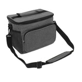 Lunch Bag 10L Collapsible Adjustable Strap Leakproof Portable Handle Insulated Lunch Bag for Camping Travel Beach Grey