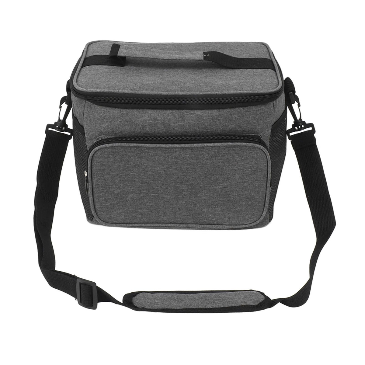 Lunch Bag 10L Collapsible Adjustable Strap Leakproof Portable Handle Insulated Lunch Bag for Camping Travel Beach Grey