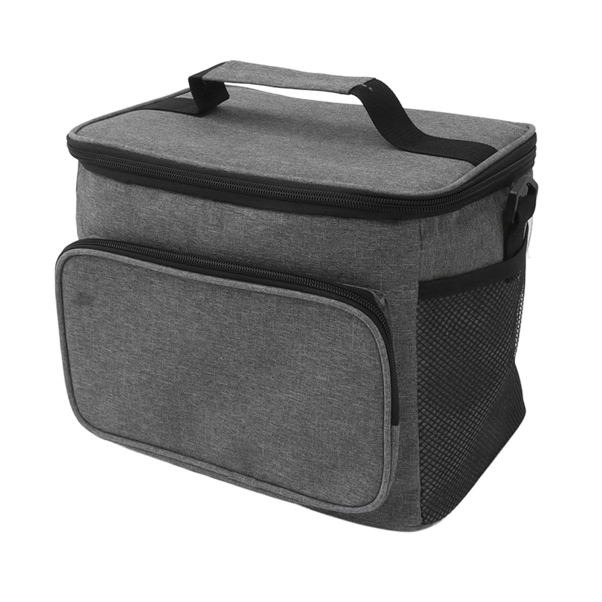 Lunch Bag 10L Collapsible Adjustable Strap Leakproof Portable Handle Insulated Lunch Bag for Camping Travel Beach Grey