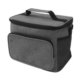 Lunch Bag 10L Collapsible Adjustable Strap Leakproof Portable Handle Insulated Lunch Bag for Camping Travel Beach Grey - Low Angle