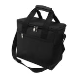 Collapsible Cooler Bag 15L Large Capcity Insulated Leakproof Heat Preservation Food Bag for Beach Picnics Camping Barbecues Black - Side View