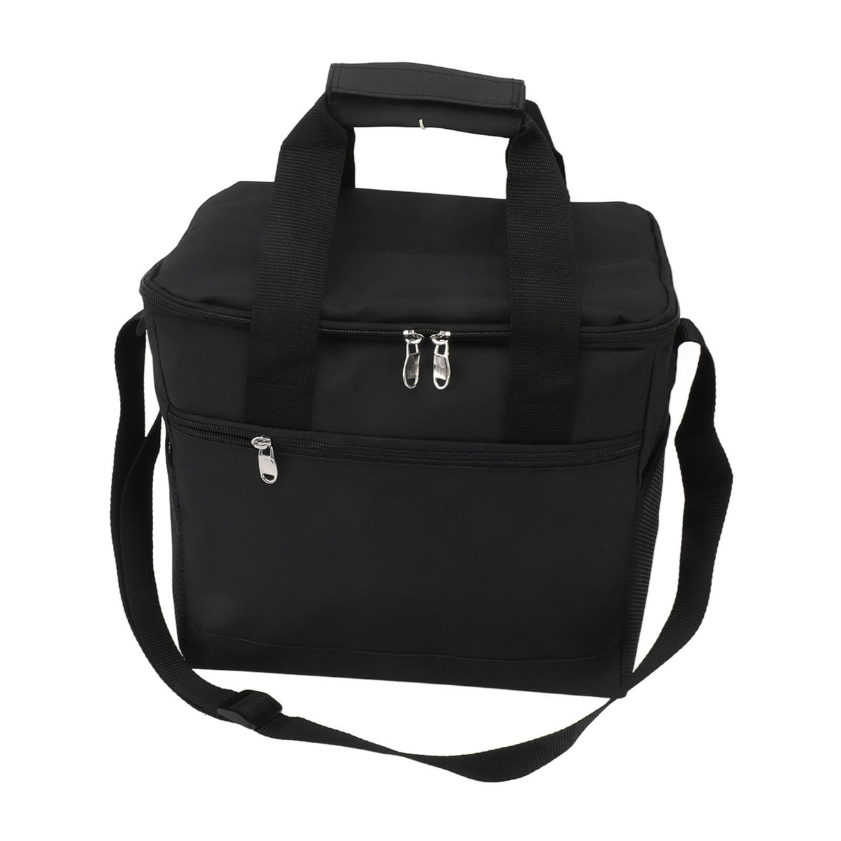 Collapsible Cooler Bag 15L Large Capcity Insulated Leakproof Heat Preservation Food Bag for Beach Picnics Camping Barbecues Black