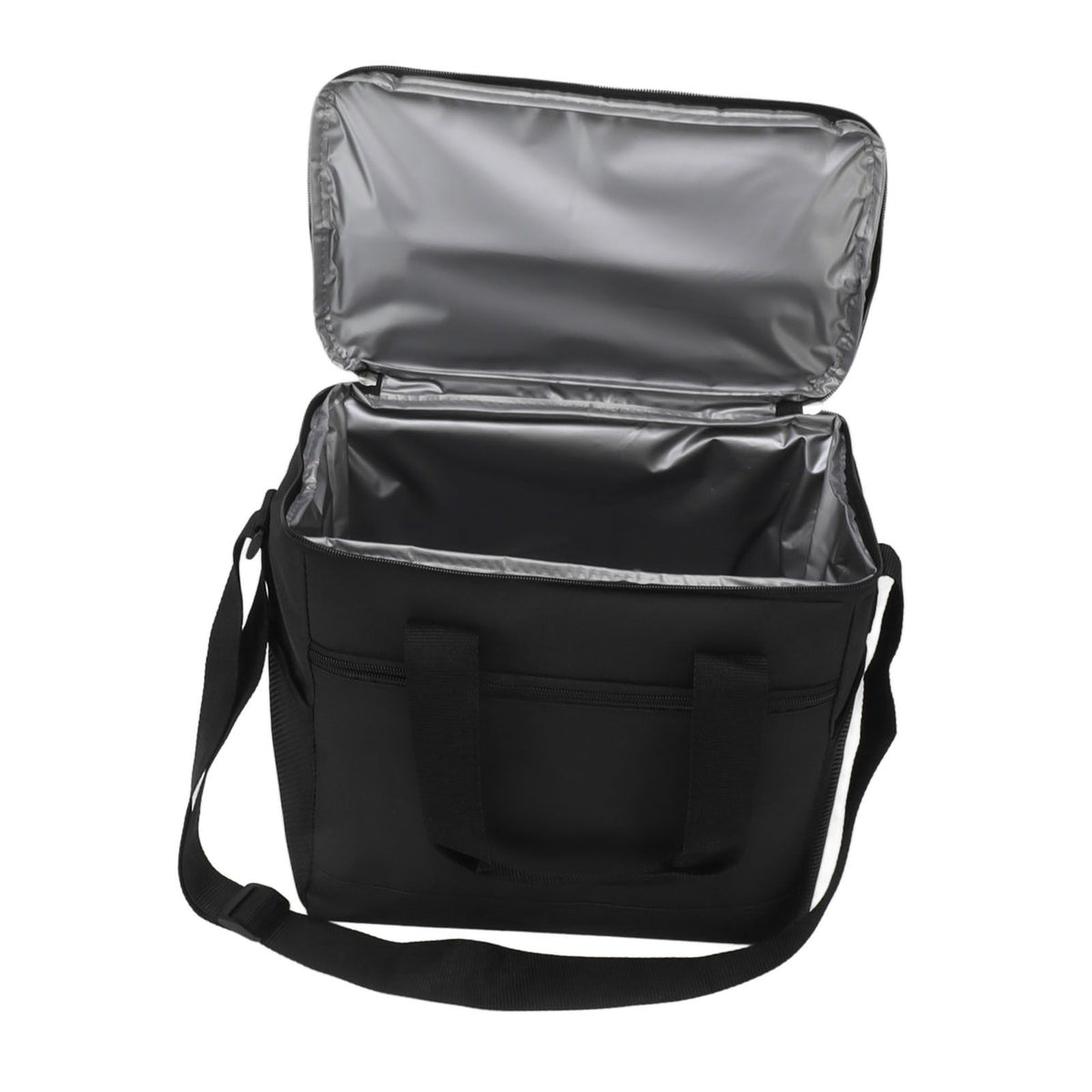 Collapsible Cooler Bag 15L Large Capcity Insulated Leakproof Heat Preservation Food Bag for Beach Picnics Camping Barbecues Black