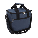 Collapsible Cooler Bag 15L Large Capcity Insulated Leakproof Heat Preservation Food Bag for Beach Picnics Camping Barbecues Blue - Front View